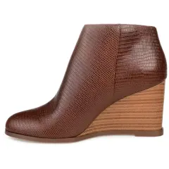 Journee Collection Womens Glam Tru Comfort Foam Inside Zip Wedge Booties