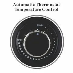 Optimus Portable 360 Surround Ceramic Heater with Thermostat in Black