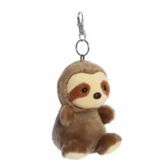 Aurora Mini Slomo Sloth Palm Pals Adorable Clip-On Brown 4"