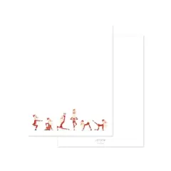Paper Frenzy Yoga Santa Holiday Letterhead Paper Pack of 75