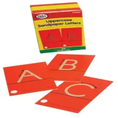 Didax Special Needs Fine Uppercase Tactile Sandpaper Letters, Gr PreK-1, Set of 26