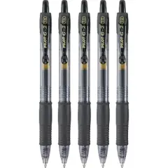 Pilot G2 Retractable Gel Pen Bold Point Black Ink 5/Pack (31303) 755962