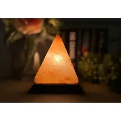 Q&A Himalayan Salt Pyramid Shape Table Lamp