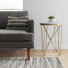 Marble Top Round Table Gold - Threshold&trade;