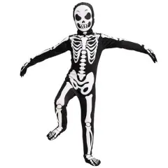 Joyfy Boys' Halloween Costume, Halloween Skelebone Costume for Kids,Halloween Dress up Party Skeleton Costume