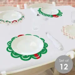Big Dot of Happiness Ugly Sweater - Holiday and Christmas Party Round Table Decorations - Paper Chargers - Place Setting For 12