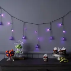20ct Plastic Witch Hat Halloween Indoor Outdoor Novelty Icicle String Lights Purple LEDs - Hyde and EEK! Boutique&trade;