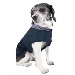 Pet Life Active Pull-Rover Premium 4-Way Stretch Sleeveless Hoodie Dog and Cat T-Shirt - Navy Blue - XS