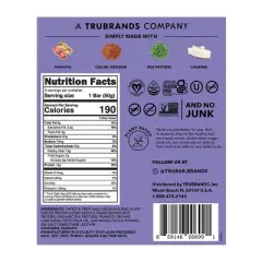 TRUBAR Plant Based Vegan Protein Bars - Smother Fudger Peanut Butter - 5ct