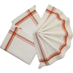 Aunt Martha's Stitch 'Em Up Retro Stripe Towels 18"X28" 3/Pk-Orange Stripe