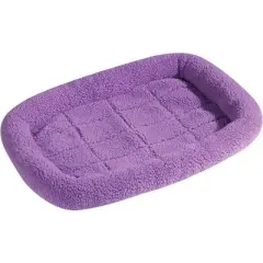Slumber Pet High Pile Fleece Bumper-Style Crate Pet Bed - Lavender