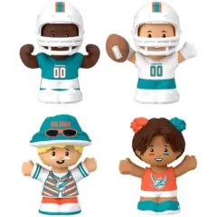 Fisher Price Little People x NFL Collector Miami Dolphins Figure 4-Pack