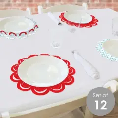 Big Dot of Happiness Nurse Graduation - Medical Nursing Graduation Party Round Table Decorations - Paper Chargers - Place Setting For 12