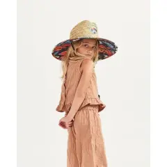 Hemlock Koa Straw Lifeguard Hat Big Kids