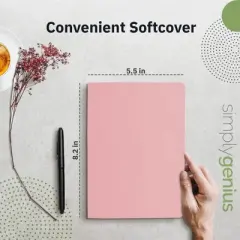 Simply Genius A5 Dotted Notebooks with Softcover - Journals for Writing - Grid Notebook - 92 pages, 8.2" x 5.5" (Pink, 6 pack)
