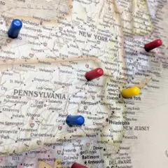 Home Magnetics Standard US Map - Tan