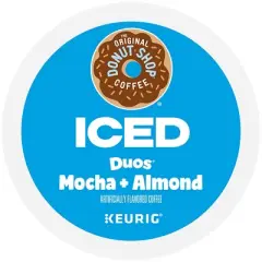 Keurig The Original Donut Shop Medium Roast ICED Mocha + Almond K-Cup Pods - 24ct