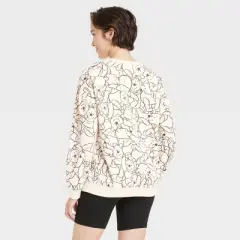 Women's Winnie the Pooh AOP Cozy Graphic Sweatshirt - Tan