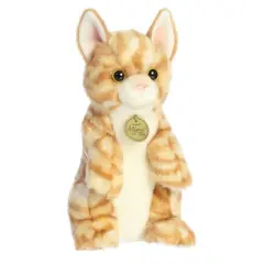 Aurora Medium Sitting Pretty Orange Tabby Kitten Miyoni Adorable Stuffed Animal 10.5"