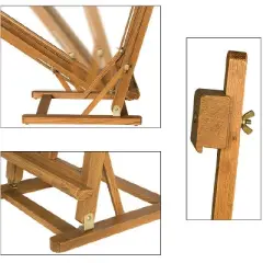 Creative Mark Tabletop Artist Easel Van Gogh 29-38&rdquo; Tall Folding Display Easel, H-Frame Wood Studio Art Easel