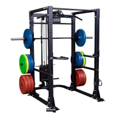 Body-Solid GPR400 Power Rack with GLA400 Lat Pulldown Bar Attachment