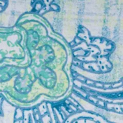 Design Imports  Blue Watercolor Paisley Print Outdoor Tablecloth With Zipper 60X120