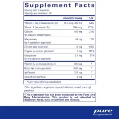 Pure Encapsulations +Cal+ with Ipriflavon - Mineral, Vitamin, and Herbal Supplement to Promote Skeletal Strength