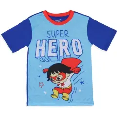 Ryan's World Pajamas Boys' Super Hero Shirt and Plush Pants Pajama Set