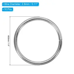 Unique Bargains Metal Macrame Wreath Floral Dream Catcher Rings 10 Pcs