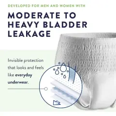 Prevail Daily Unisex Adult Incontinence Underwear, Pull On with Tear Away Seams, Extra Absorbency