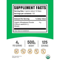 Organic Wheat Grass Juice Powder 8 Oz