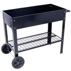 Dexmalle Mobile Metal Planter Garden Bed for Backyard