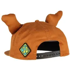 Scooby Doo Embroidered Character Face Adult Adjustable Snapback Hat With 3D Ears Brown