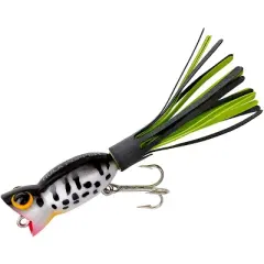 Arbogast Hula Popper 1/4 oz Fishing Lure - Black Coach Dog