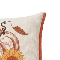 C&F Home 13" x 18" Harvest Time Pumpkin Embellished Fall Throw Pillow