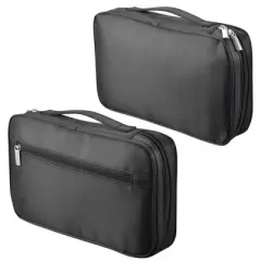 Byootique Portable Multi Brush Holder Makeup Bag Cosmetic Organizer Polyester Storage Travel Case with Belt Strap (Only Bag)