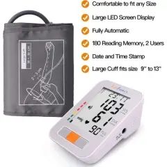 LotFancy Arm Blood Pressure Monitor with Medium Cuff (9-13")