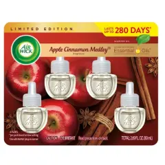 Air Wick Plug-in Scented Oil Air Freshener Refills - Apple Cinnamon Medley - 4pk