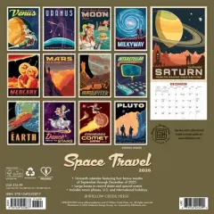 Willow Creek Press 12"x12" 2026 Space Travel Wall Calendar