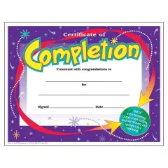 Trend Enterprises Trend Certificate of Completion Colorful Classics Cert's. 30 CT (T-2963)