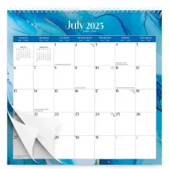 Plato Crackled Blush Square Wire-O Calendar with Sticker Sheet July 2025 - December 2026