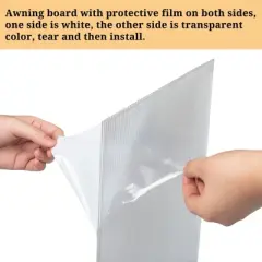 Karl Home | 77 in. W x 9.8 in. D Brown Polycarbonate Cover Awning