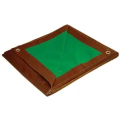 Foremost Dry Top 6 ft. W X 8 ft. L Medium Duty Polyethylene Reversible Tarp Brown/Green