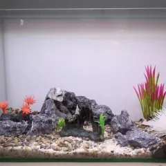 Unique Bargains Aquarium Terrariums Mountain for Fish Tank Landscape Decoration Gray Green 3.74" Height 1pcs