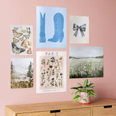 20" x 16" 6pc Cottage Cowgirl Wall Art Set Poster Prints - Room Essentials&trade;