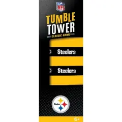 MasterPieces Real Wood Block Tumble Towers - NFL Pittsburgh Steelers