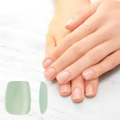 Unique Bargains Women's Full Coverage Fake Nails XS Green 1 Pc