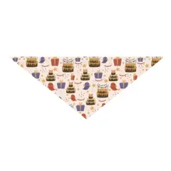 Mechaly Cotton Funny Dog Bandana with Designs Durable Birthday Pet Scarf
