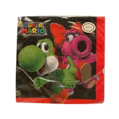Amscan Super Mario Bros. Beverage Napkins, 16 Count