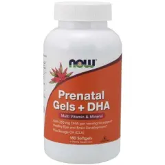 Prenatal Gels + DHA by Now Foods  -  180 Softgel